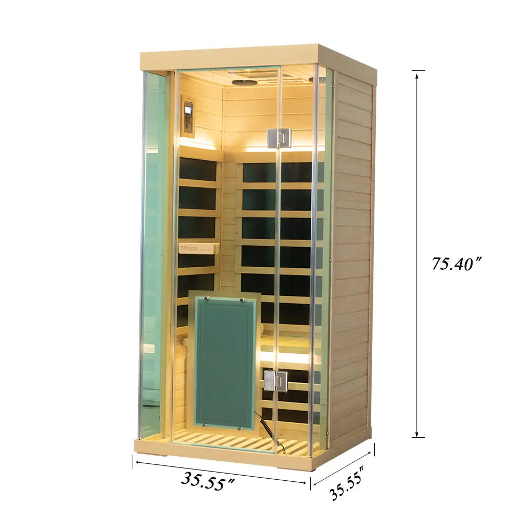 Wizzisaunas S01 Full Spectrum1 Person Infrared Sauna Low EMF