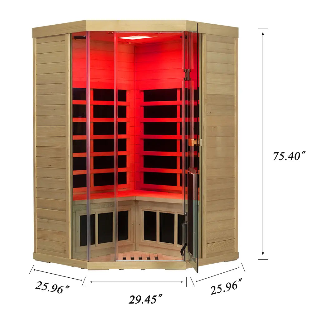 Wizzisaunas S07 2-3 Person Full Spectrum Infrared Sauna low EMF